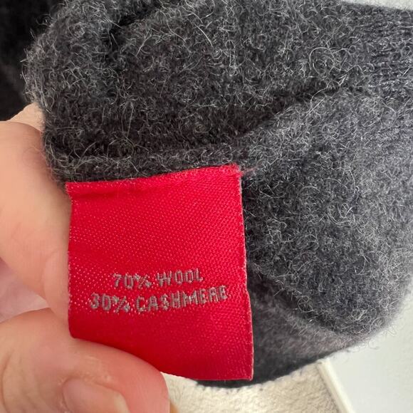 Krimson Klover Charcoal Grey Wool & Cashmere Hooded Open-Front Duster Cardigan - Picture 5 of 7